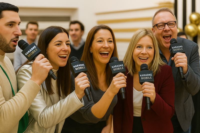 Borne de karaoké pour réunion d'affaires 